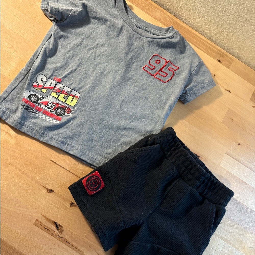 Disney Gray and Black Kids Matching Set
